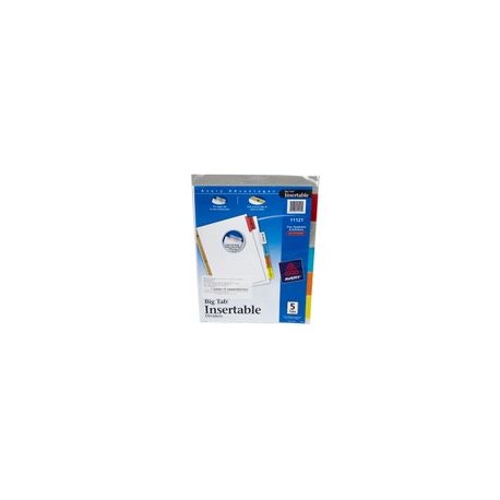 SEPARADOR BLANCO CARTON 5 PESTANAS MULTICOLOR INSERTABLE - Envío Gratuito