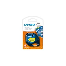 Cinta Dymo Plastificada 12mm Amarilla - Envío Gratuito