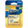 Cinta Brother plastificada 12mm para Rotulador Negro s/plata