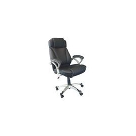 Silla Officemax Ejecutiva Zurich Tela y Polipiel Negro - Envío Gratuito